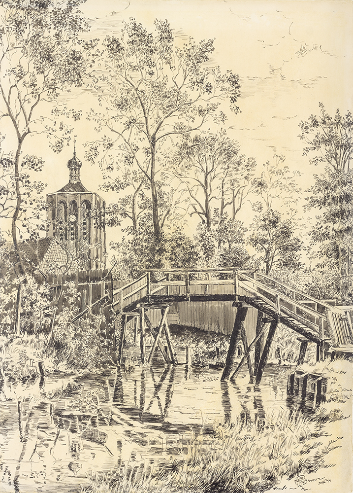 Toren van Workum met bruggetje