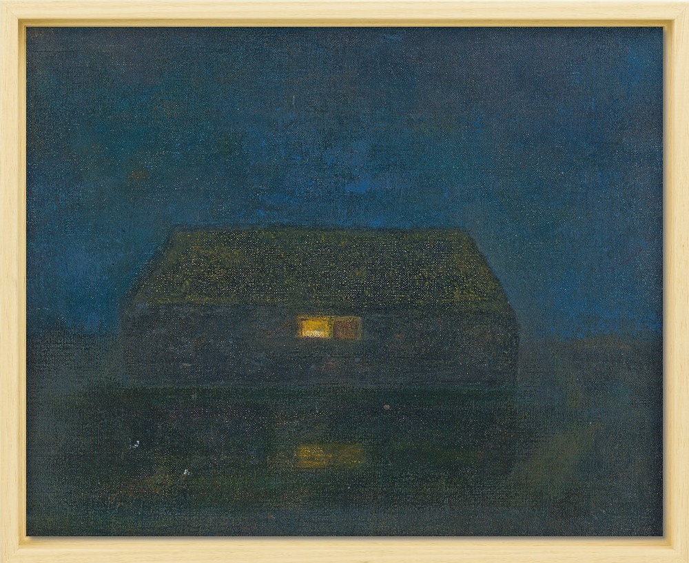 Huisje in de nacht